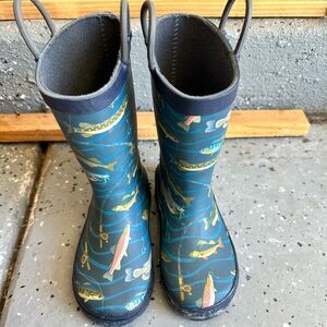 Kids Waterproof Fishing Print Western Chief boots